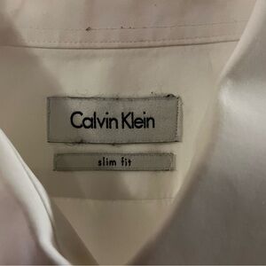 Calvin Klein Men's White Slim Fit Shirt